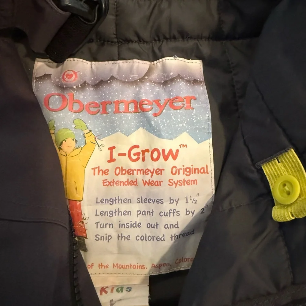 Obermeyer Kids Dark Grey Snow Pants Size 5 - Picture 10 of 11